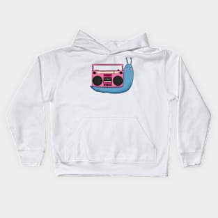 Snail with a Boombox Kids Hoodie